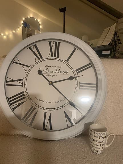 Stor väggklocka "Les Deux Magots" – Fransk lantstil (60 cm)