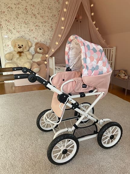 BRIO dockvagn med liggdel rosa