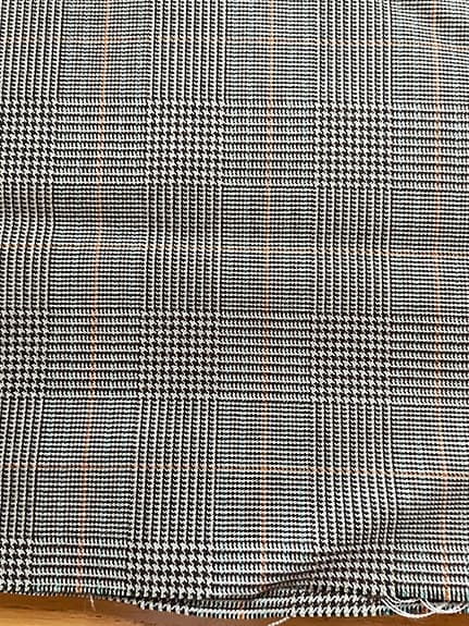 Peter & Harding tyg 100 % ull rutigt grått 154x330 cm