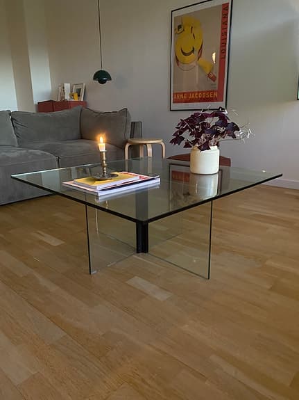 Soffbord i glas 90x90