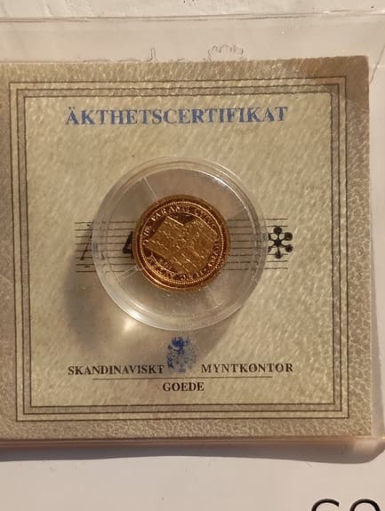 Skandinavisk Myntkontor minnesmynt euro guldpläterad