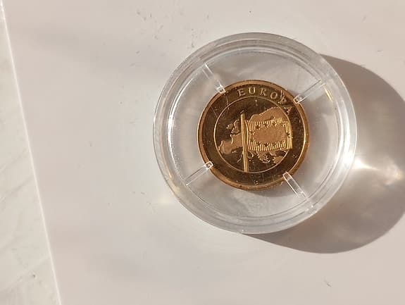 Skandinavisk Myntkontor minnesmynt euro guldpläterad