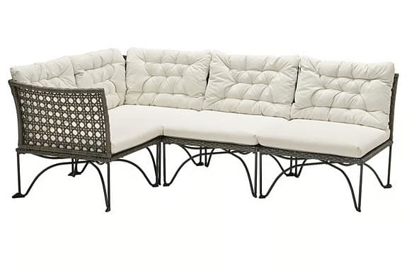 3 modulsoffor JUTHOLMEN, med 3 ljusa sittdynor