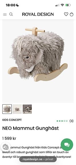 Kids concept mammut gunghäst