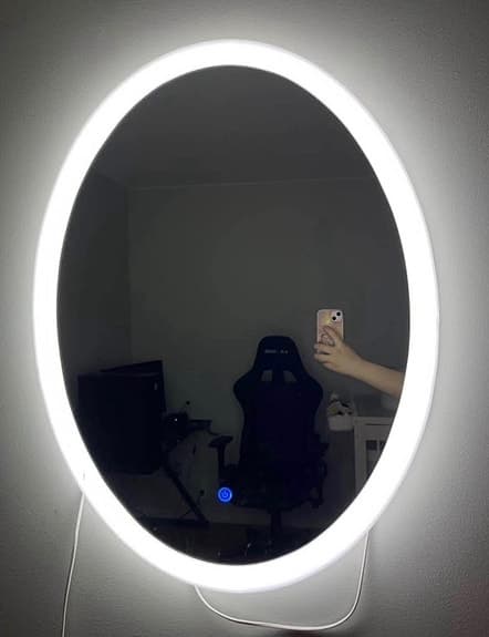 IKEA oval spegel med LED-belysning