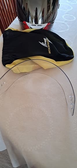 Scorpion EXO integralhjälm svart röd vit storlek XL