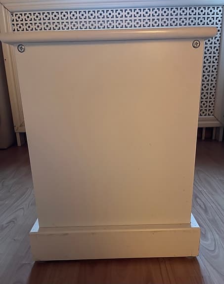 Jysk OURE vit sittbänk bänk hallmöbel med 3 förvaringskorgar rotting 95x35x45cm