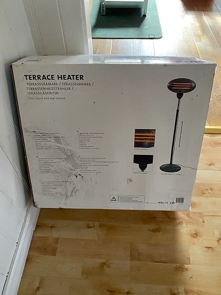 Terrace Heater fristående terrassvärmare, svart