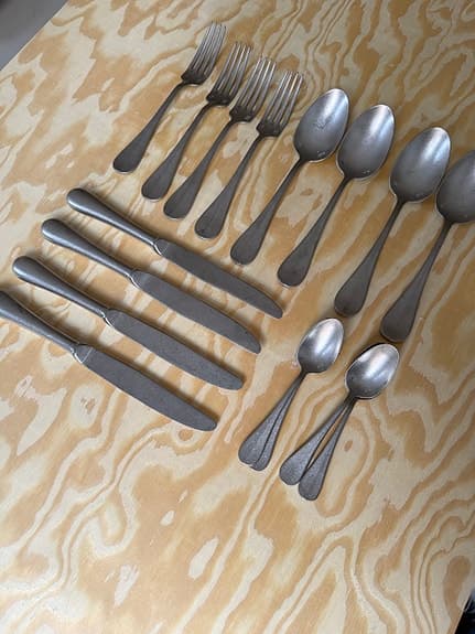 Artilleriet, bestickset rostfritt stål, 16 delar