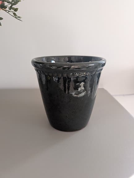 mörk grön Kruka 19x19cm