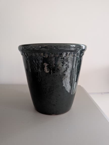 mörk grön Kruka 19x19cm