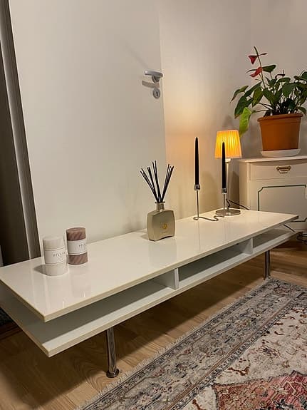 IKEA soffbord vitt med förvaring Alberto Meda