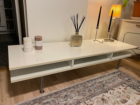 IKEA soffbord vitt med förvaring Alberto Meda