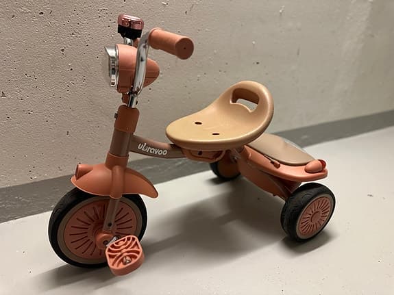 trehjuling 10" barncykel rosa