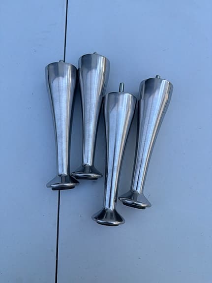 IKEA sängben metall silverfärgade
