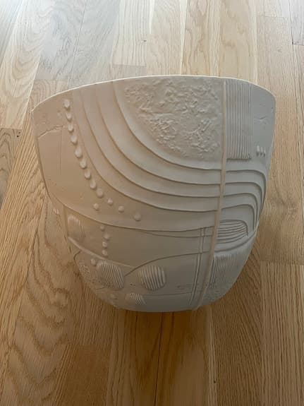 Kruka vit Rörstrand Sweden B. Vallien