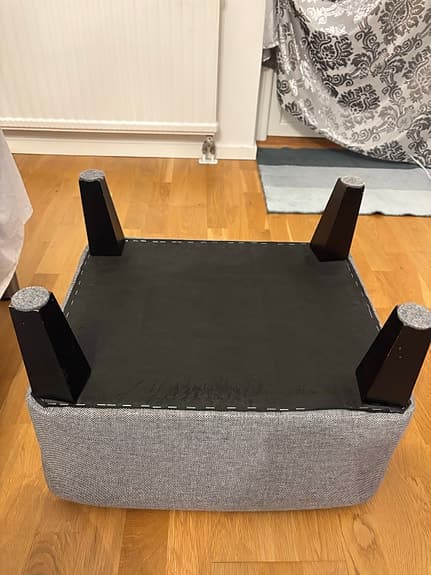 Mio fotpall / fåtölj / pall möbler inredning vardagsrum grå textil