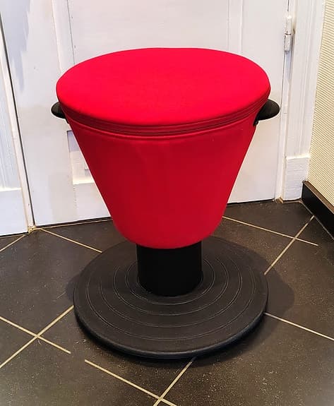 " IKEA " Pallen Egil design Olle Lundberg Vintage röd snurrbar & höjbar pall