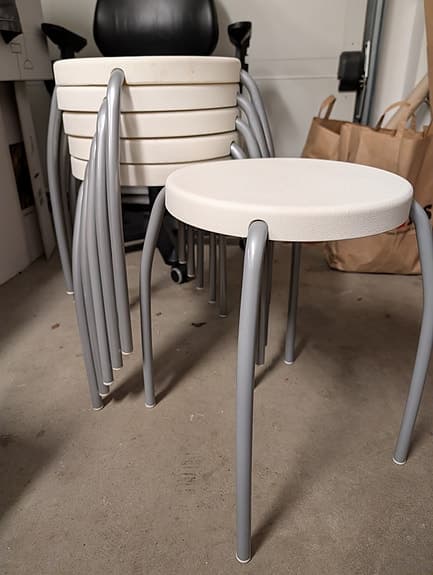 6 stapelbara pallar