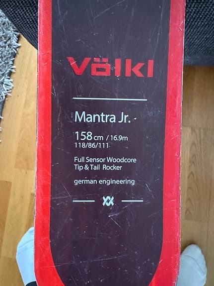 Völkl Mantra Jr alpinskidor 158 cm röd