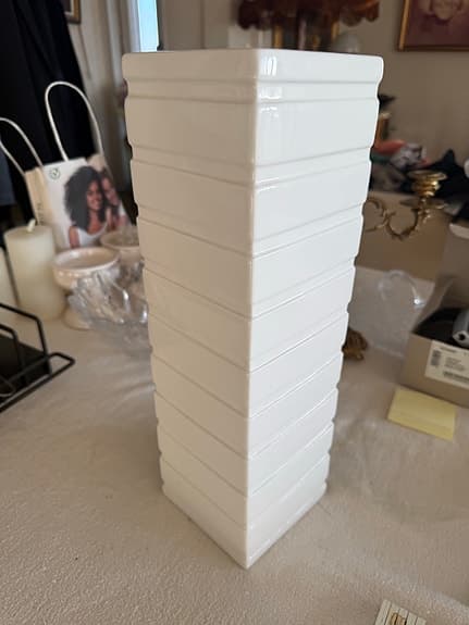 Cult Design blomkruka vit keramik rektangulär