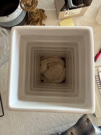 Cult Design blomkruka vit keramik rektangulär