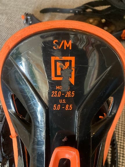 Nitro snowboardbindningar S/M svart orange