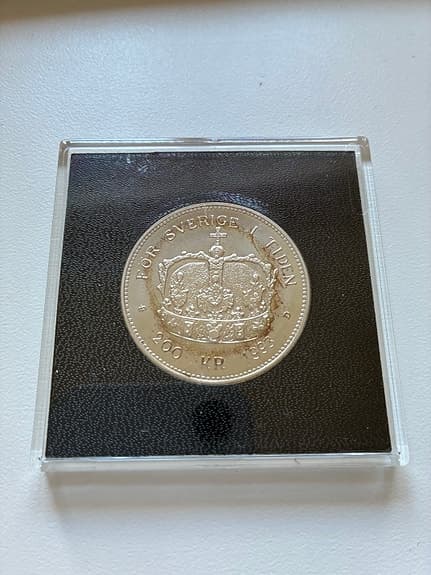 Sveriges riksbank 200 kr minnesmynt silver 925/1000 27 g 1993