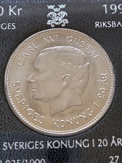 Sveriges riksbank 200 kr minnesmynt silver 925/1000 27 g 1993