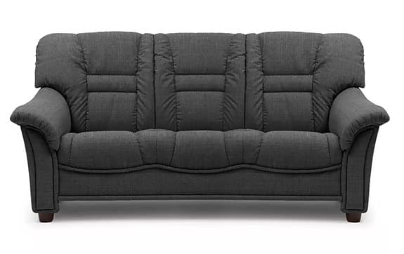 Soffa Lady 3-sits mörkgrå tyg
