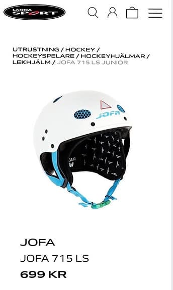 Barnhjälm (sommar & vinter) JOFA 715 LS (S) + CÉBÉ skyddsglasögon