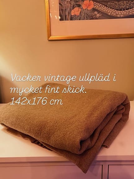 STF ullpläd brun 142x176 cm