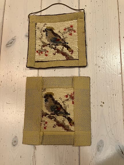 IKEA broderade tavlor fågelmotiv