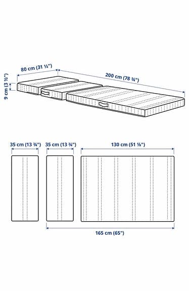 IKEA madrass 80x200 växasäng