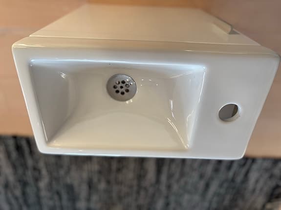 Tvättställsskåp med handfat vit 40x22 cm