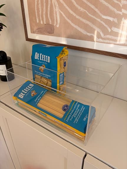 Förvaringslåda i plexiglas plast