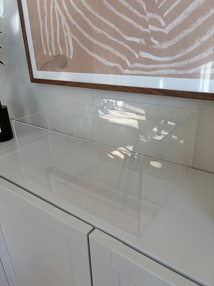 Förvaringslåda i plexiglas plast