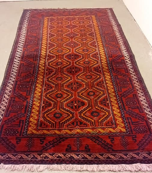 äkta handknut persisk ullmatta matta Mycket vackrare än på fotot.