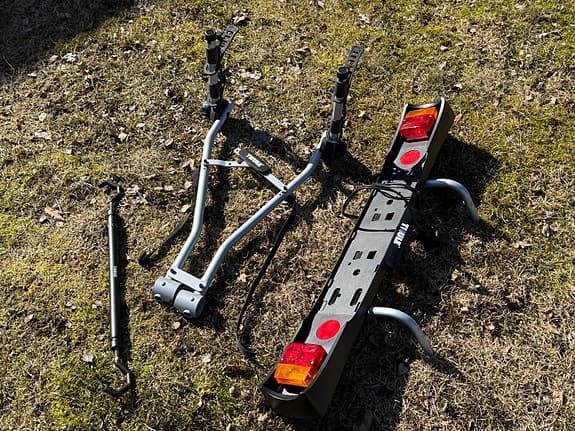 Thule Express 970 cykelställ (2 cyklar), Thule 9761 samt Thule 982 ramadapter
