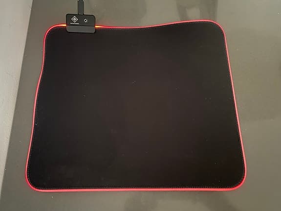 Deltaco gaming RGB musmatta med belysning 27x32 cm