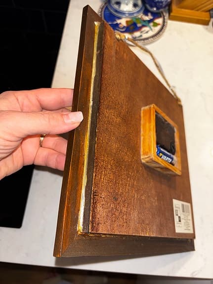 Väggklocka trä brun. Boru Collection. Holland.