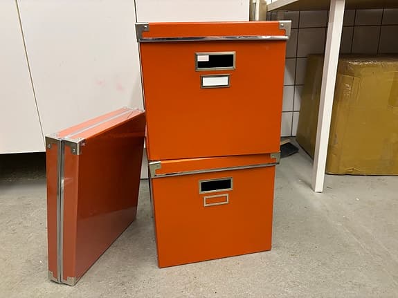 IKEA KASSETT förvaringslådor orange 4 stycken