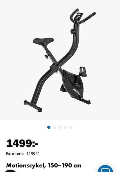 Motionscykel hopfällbar svart, Ny