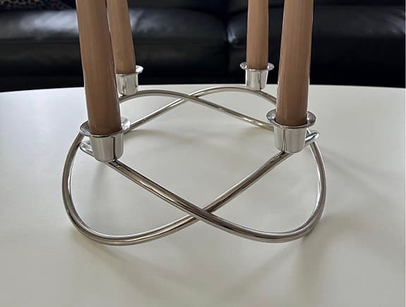 Georg Jensen Season ljusstake 4-armad rostfritt stål