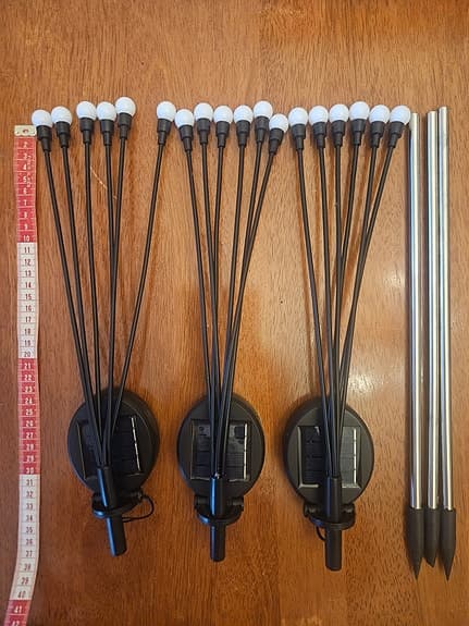 Solcellsdrivna trädgårdslampor 3st