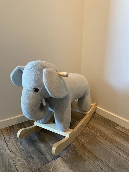 Teddykompaniet gungdjur elefant grå plysch