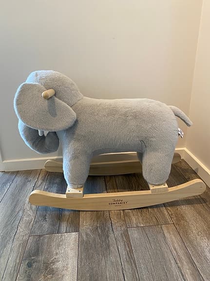 Teddykompaniet gungdjur elefant grå plysch
