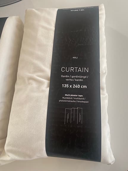 Hemtex gardin 135 x 240 cm vit/ljusbeige
