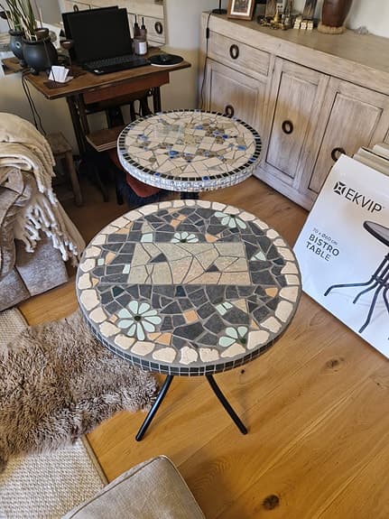 Cafe'bord handgjorda mosaikbord