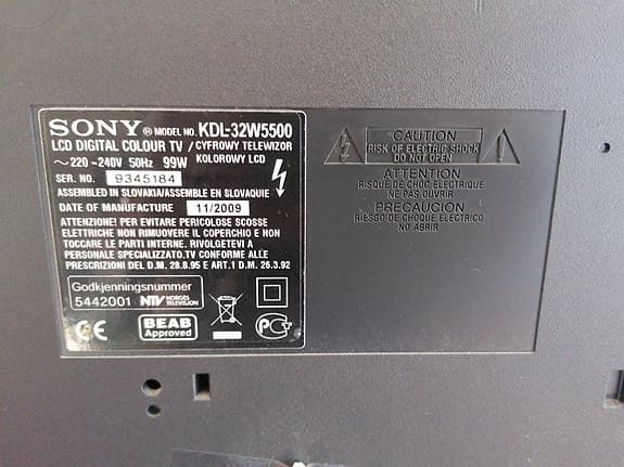 Sony KDL-32W5500 tv 32 tum svart